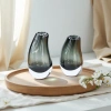 Simple, creative, high-end, natural color glass vase, transparent living room flower arrangement, tulip, lily, table decoration, flower vases, vase details Picture